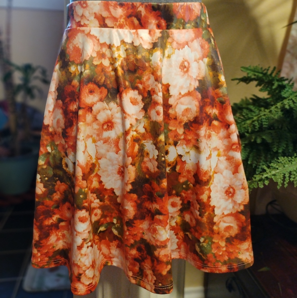 New Pretty Floral Circle Skirt